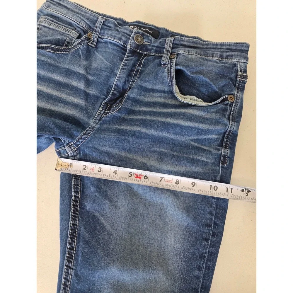 BKE Jake Jeans Mens 32x30 Blue Straight Leg Medium Wash Stretch Denim